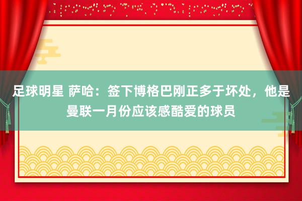 足球明星 萨哈：签下博格巴刚正多于坏处，他是曼联一月份应该感酷爱的球员